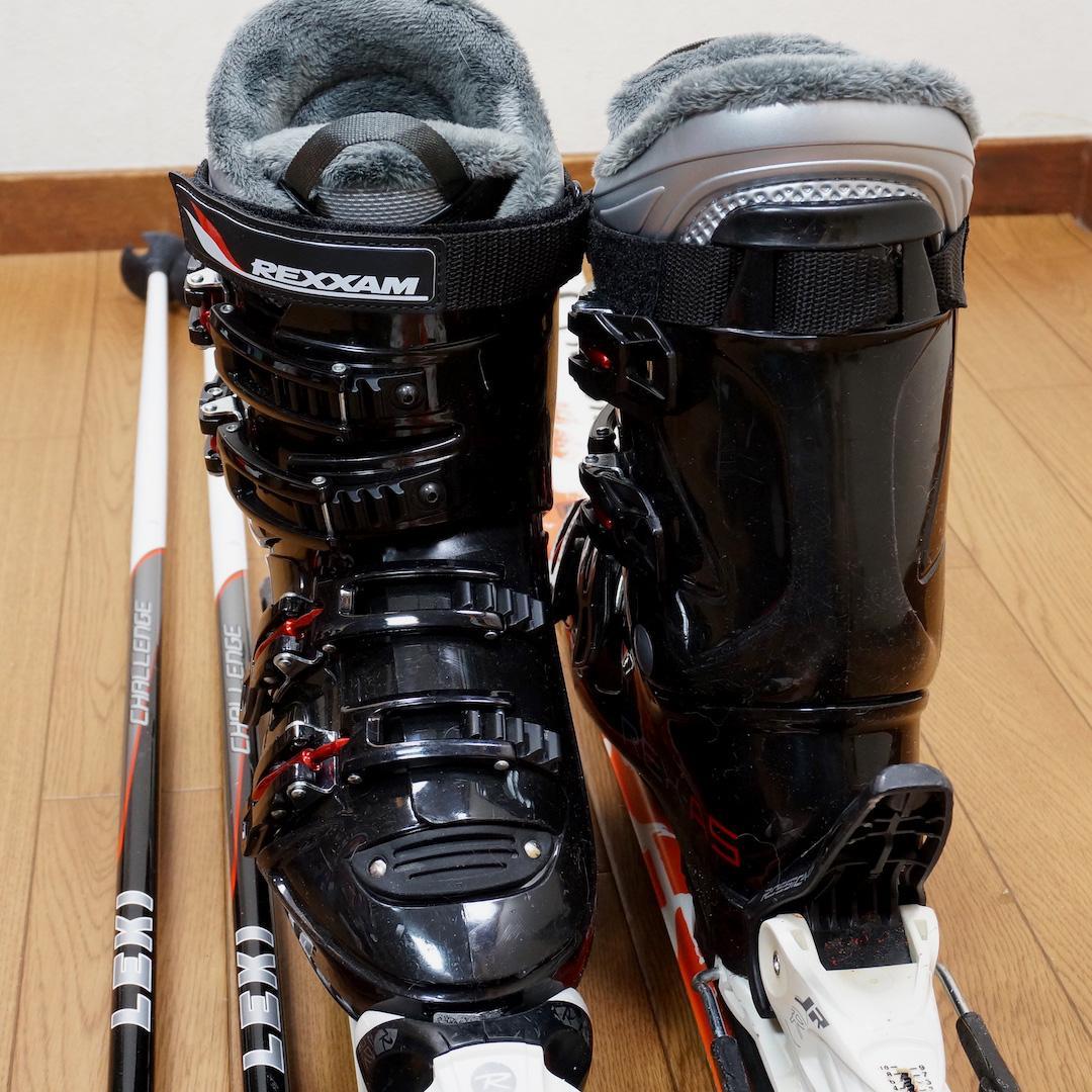 メンテ済 140cm靴26cm ROSSIGNOL中高生向きスキーセット おまけ