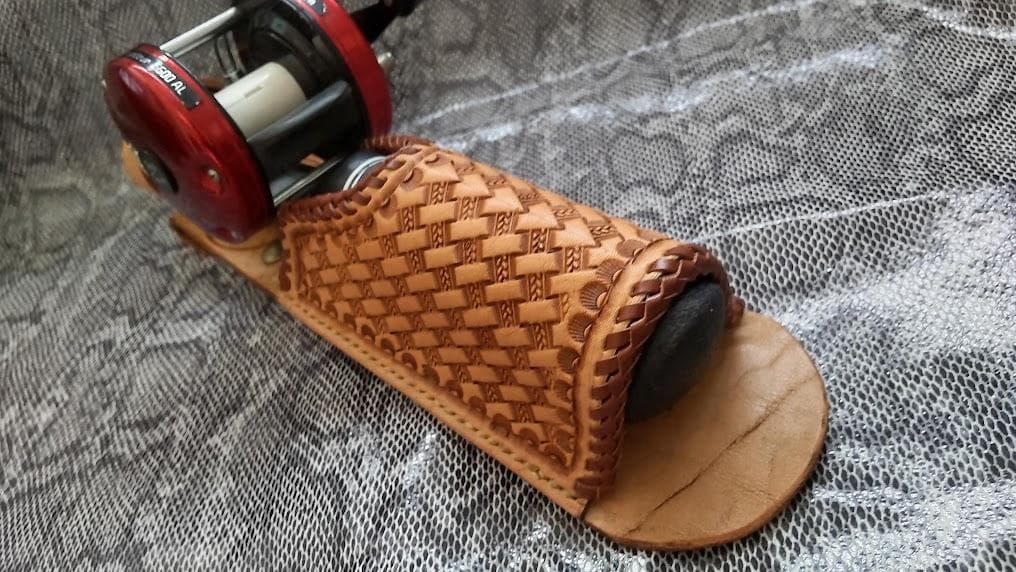 姫路牛本革　ロッドホルダー　ビッグベイトロッド　オールドタックル　フジグリップ等