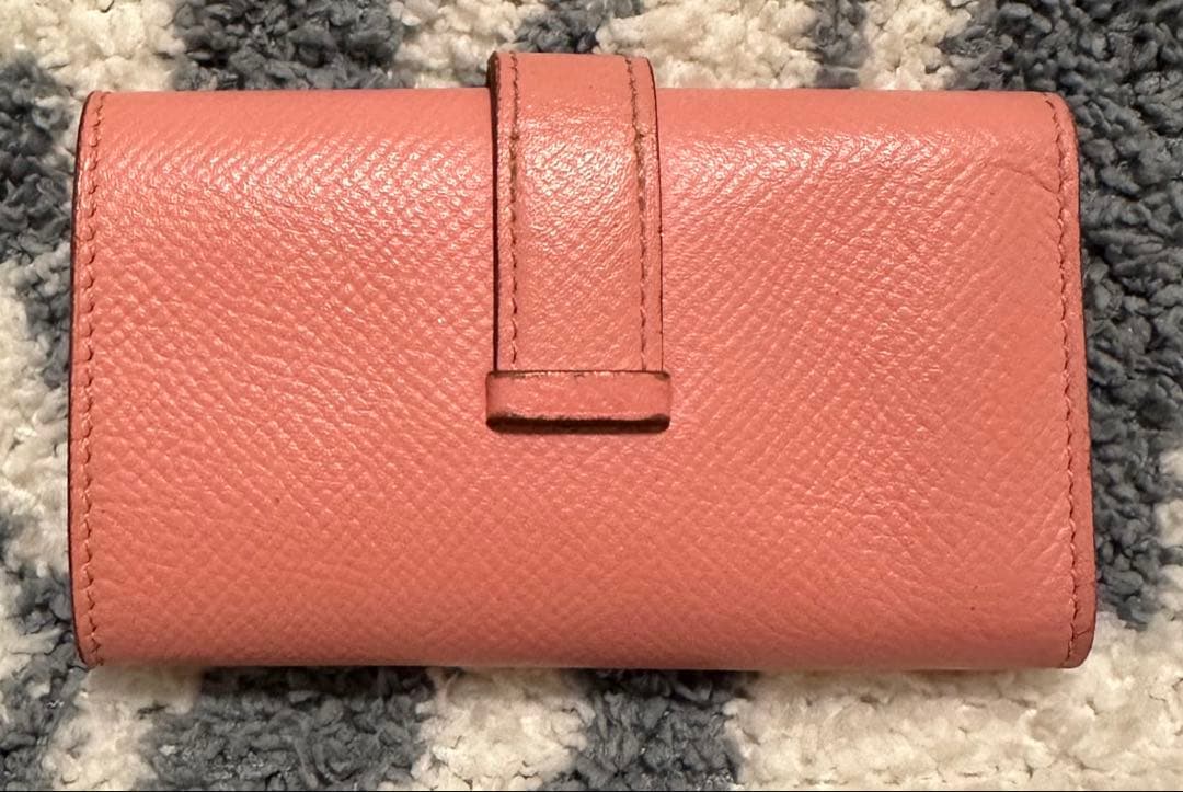 《HERMES 》ベアン４連キーケース ローズコンフェッティ　シルバー金具