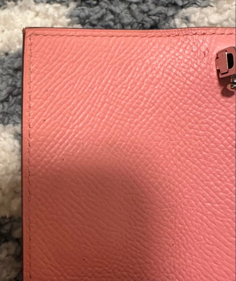 《HERMES 》ベアン４連キーケース ローズコンフェッティ　シルバー金具