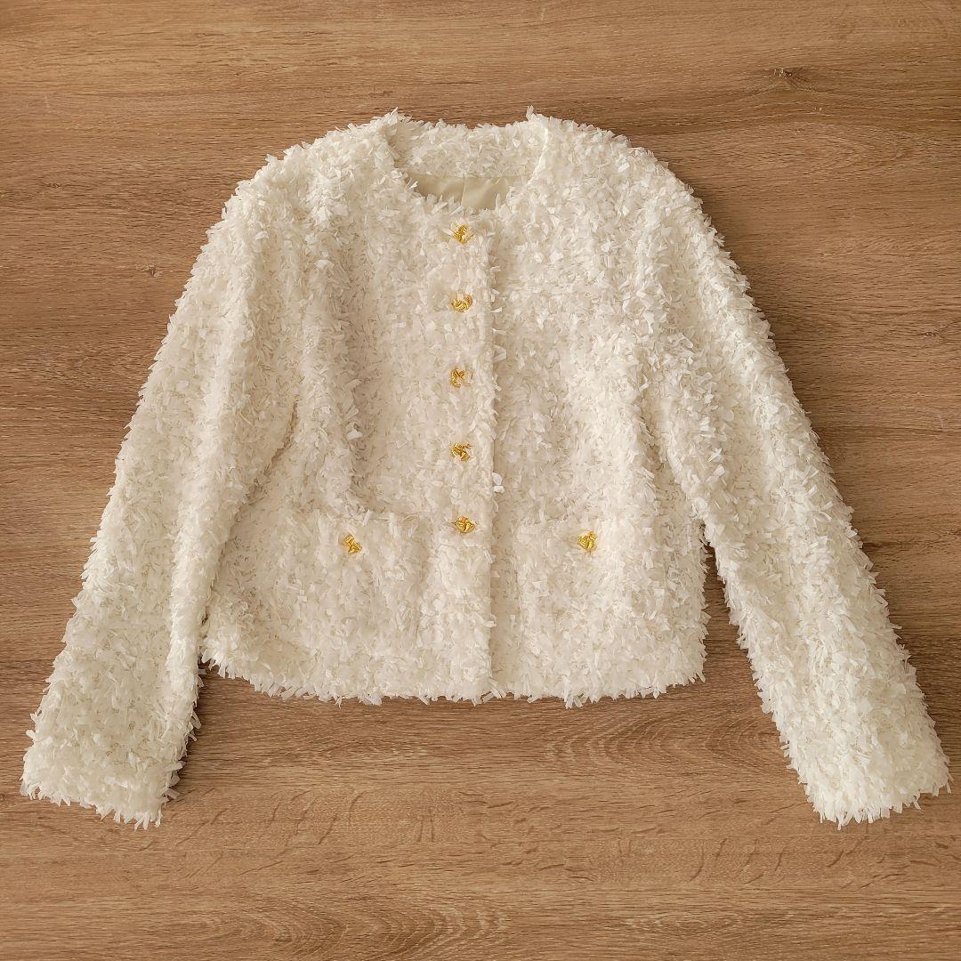 BLUELEA ブルレア Tweedy cardigan Jacket