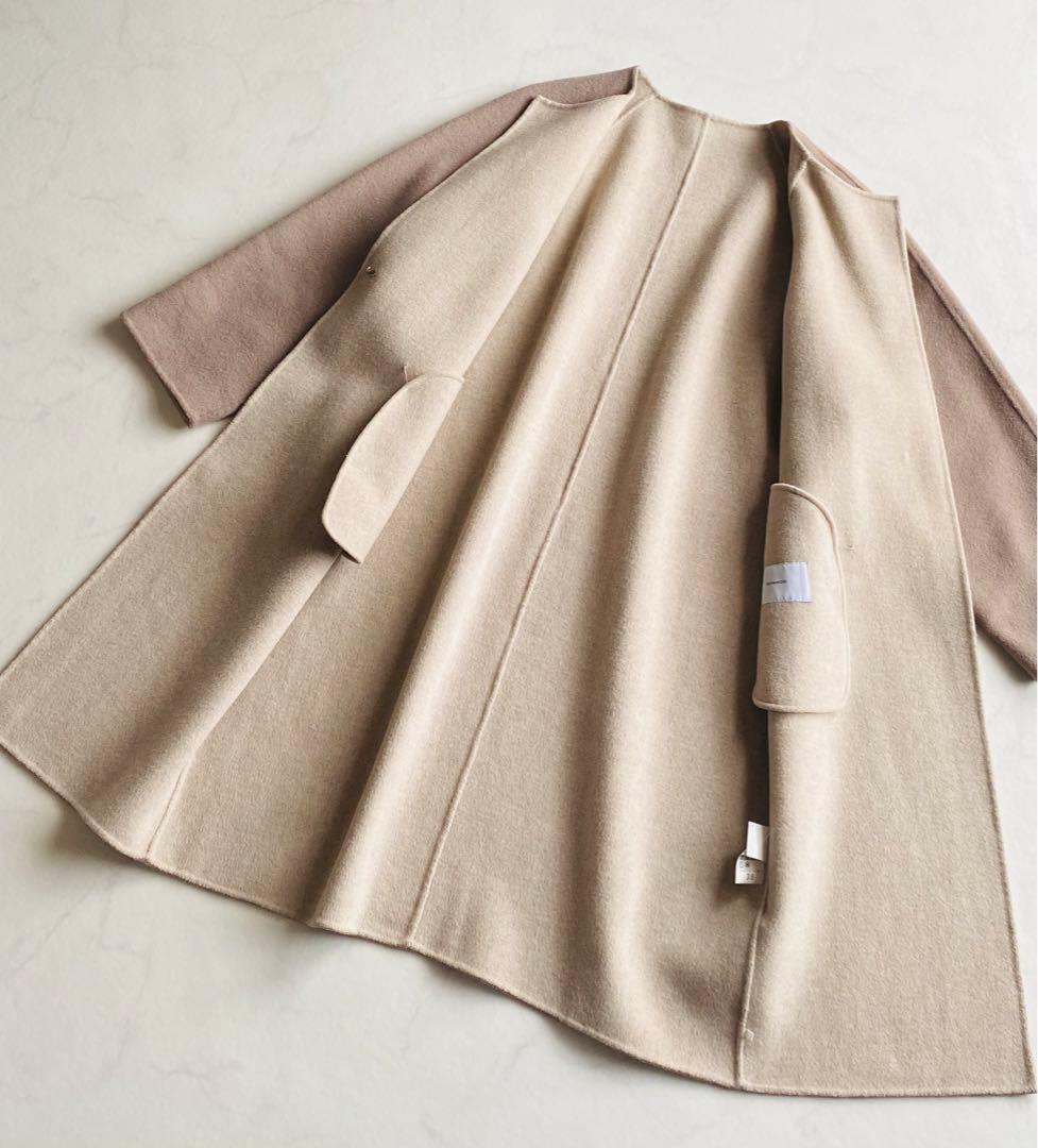 FRAMeWORK クルーネック リバーコート ゆったり オーバーサイズ