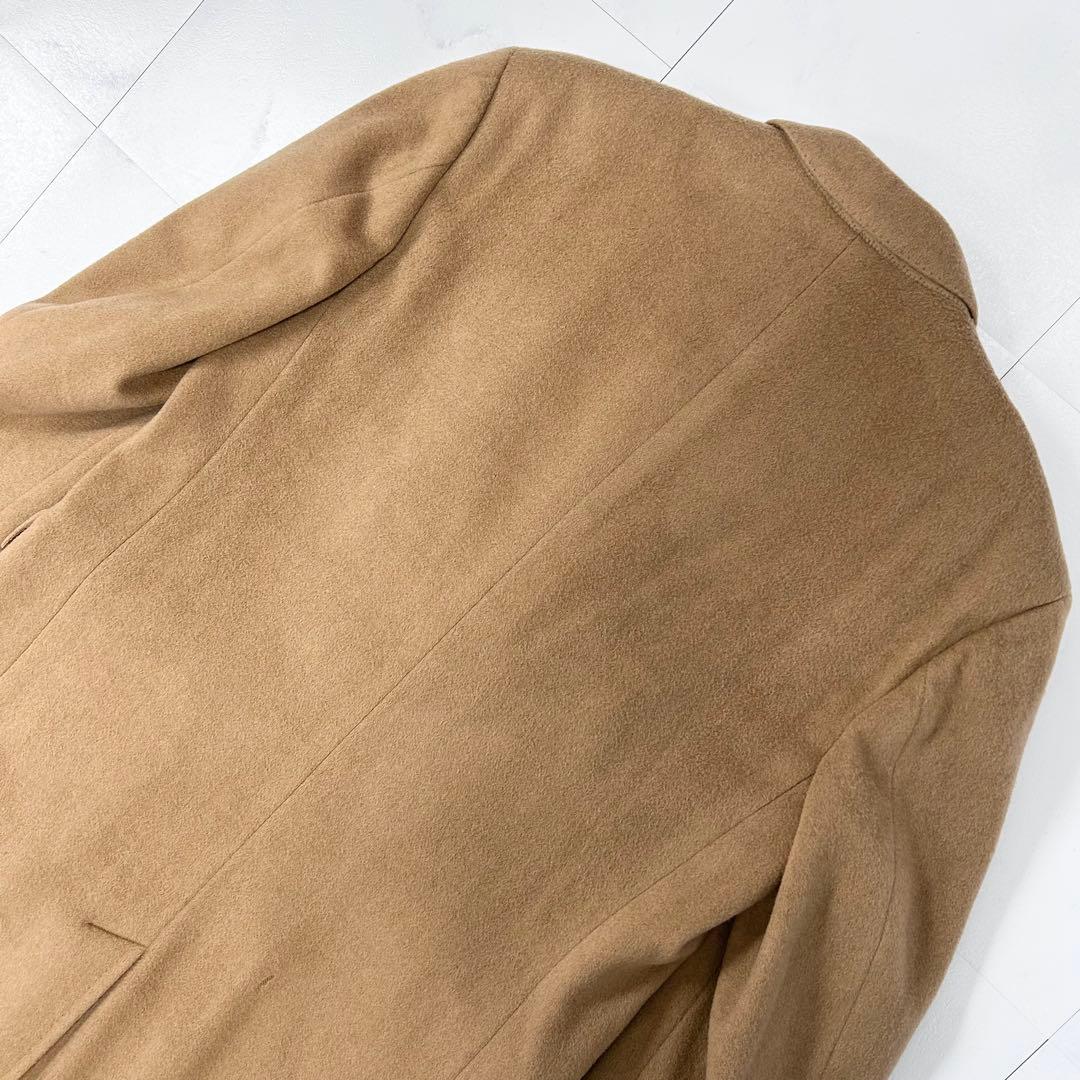 着丈110cm アクアスキュータム カシミヤ100 ダブル チェスターコート