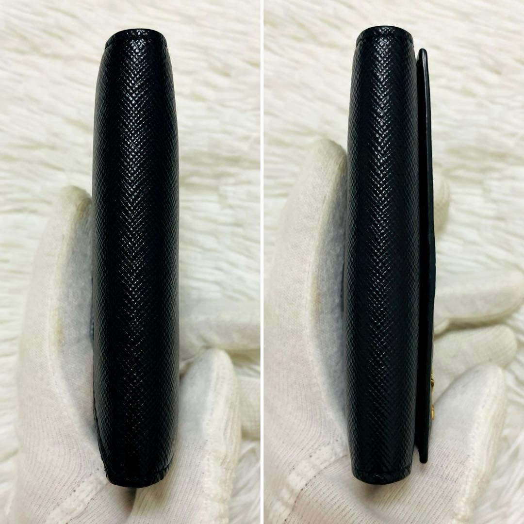 極美✨PRADA キーケース 6連 サフィアーノレザー ブラック