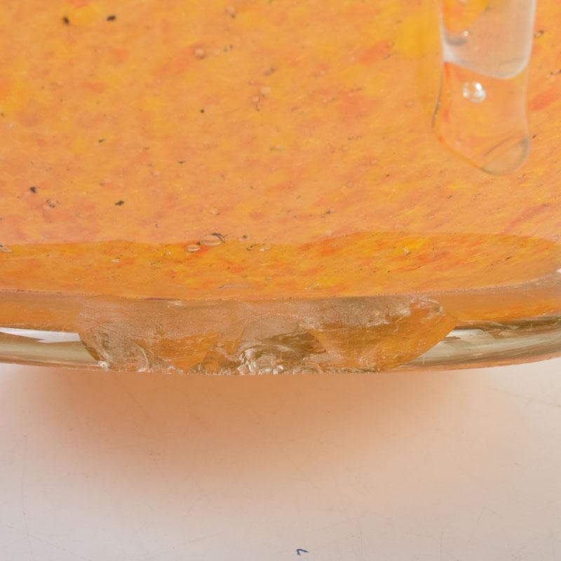 chika613 　岩田藤七作　黄地　耳付花瓶　花生　共箱　N　9177A