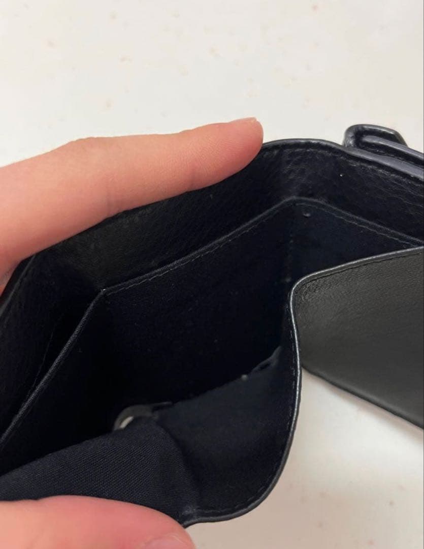 BALENCIAGA 三つ折り財布 ブラック ペーパーミニウォレット