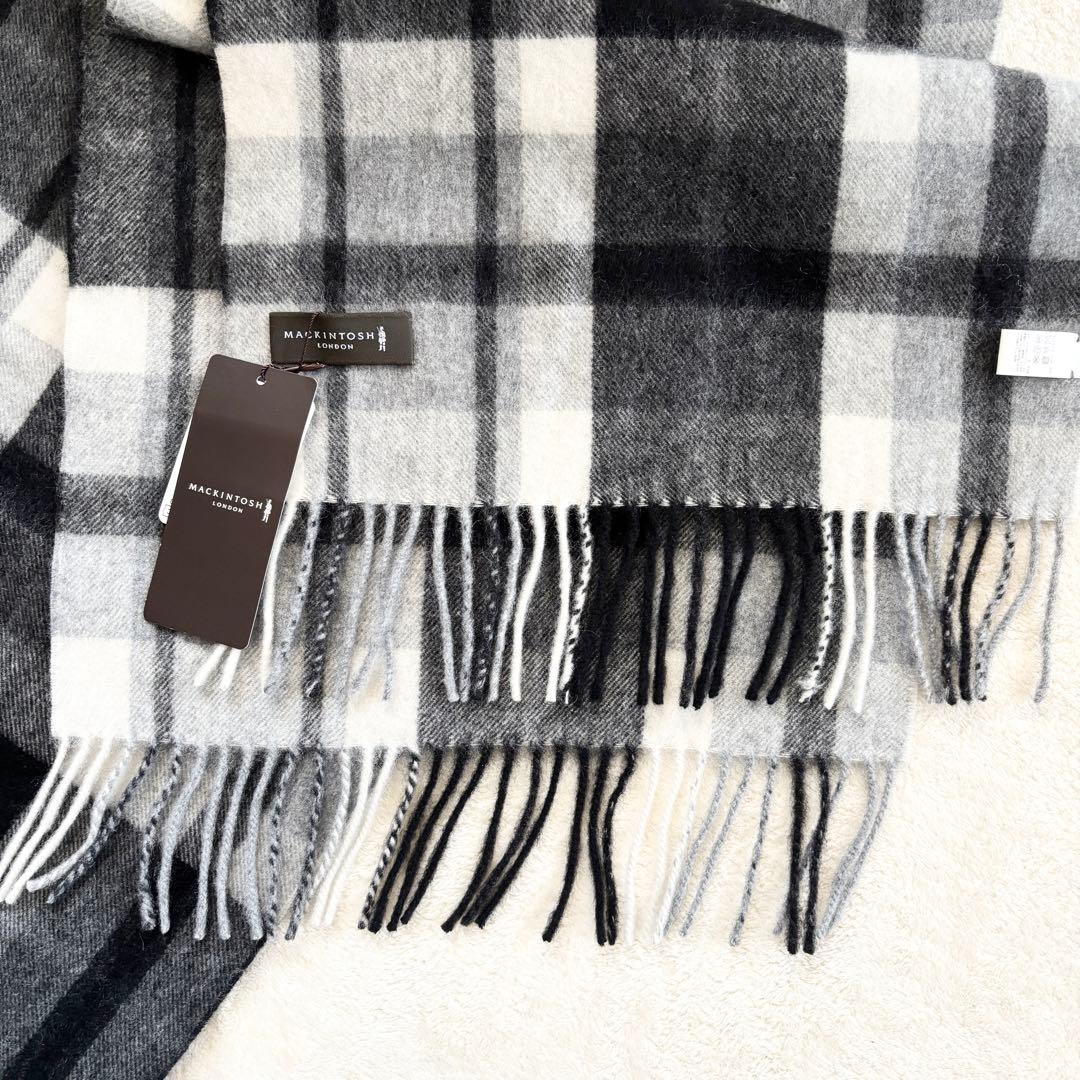【新品タグ付き】マッキントッシュロンドン マフラー カシミヤ100% チェック