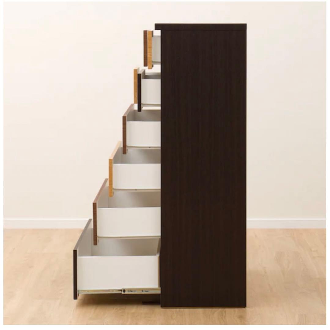 ニトリ　ハイチェスト(カレナ 80HC DBR)