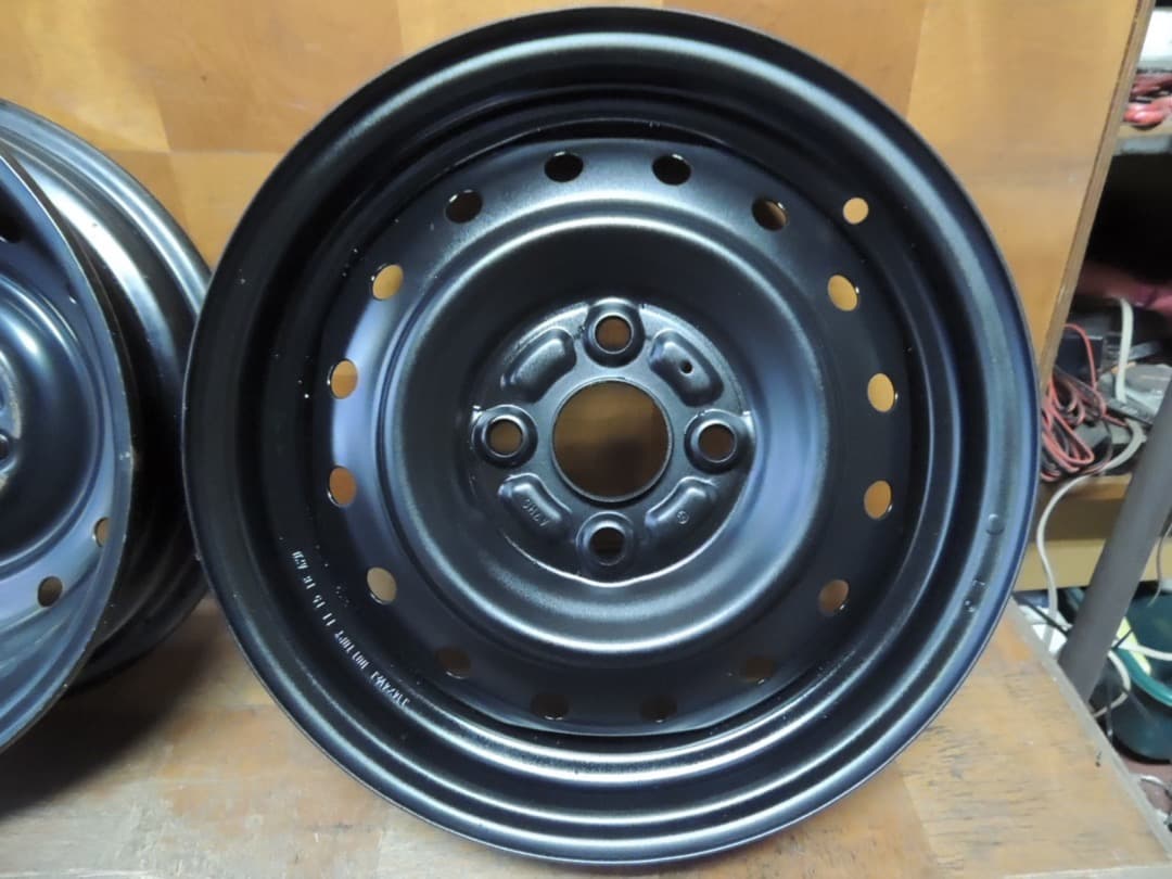 C46 14x4.5J 4穴 スチールホイール 4本 ダイハツ スズキ 自家塗装
