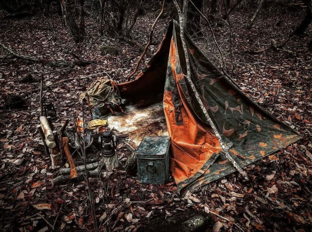 【軍幕屋】希少★ハンガリー軍テント★ビンテージ★軍余剰品★2枚組★