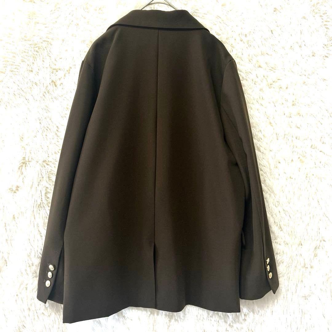 グレディブリリアン 未使用に近いブラウン ツイルテーラードダブルジャケットM38