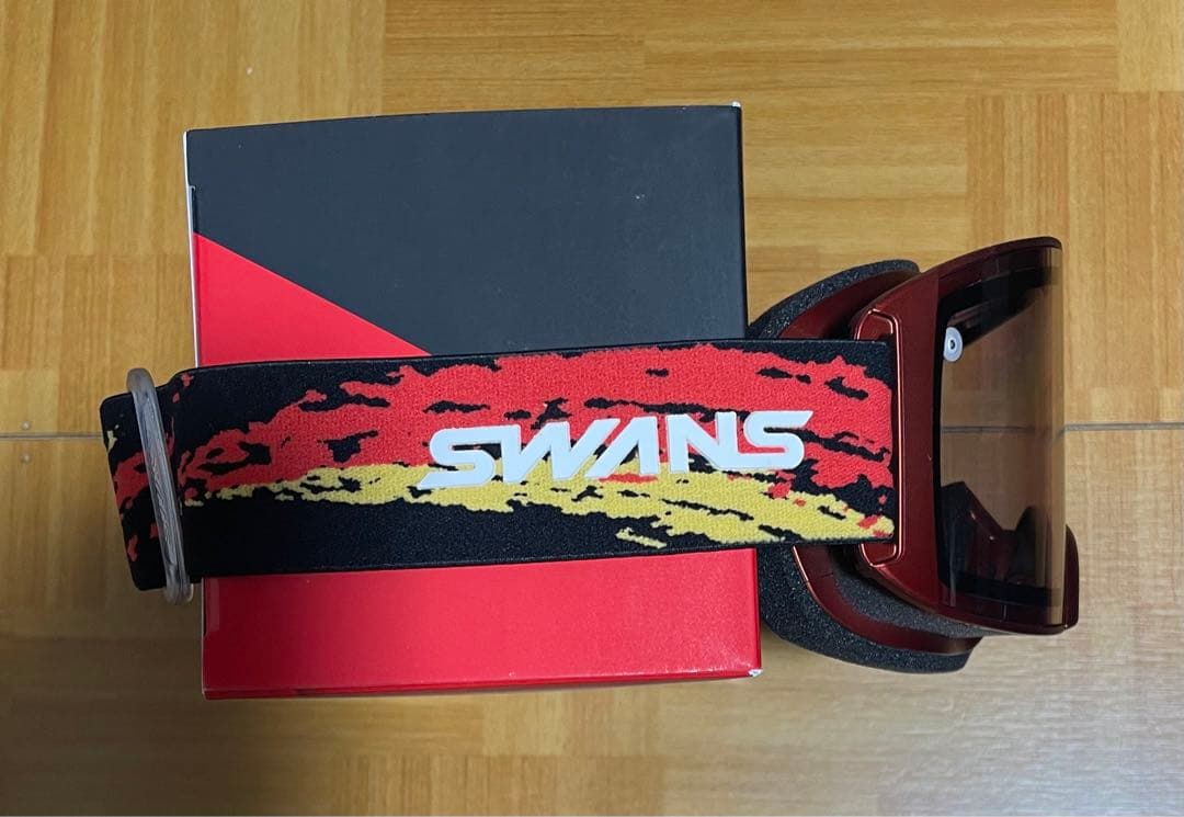 SWANS新品RACANゴーグル調光レンズ レッド人気カラー30%OFF眼鏡対応