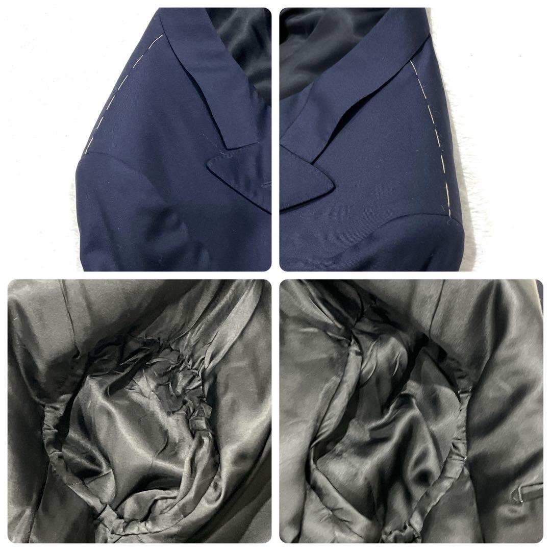 【新品】Dunhill Super100’s 紺 ダブルブレザー 金ボタン 46