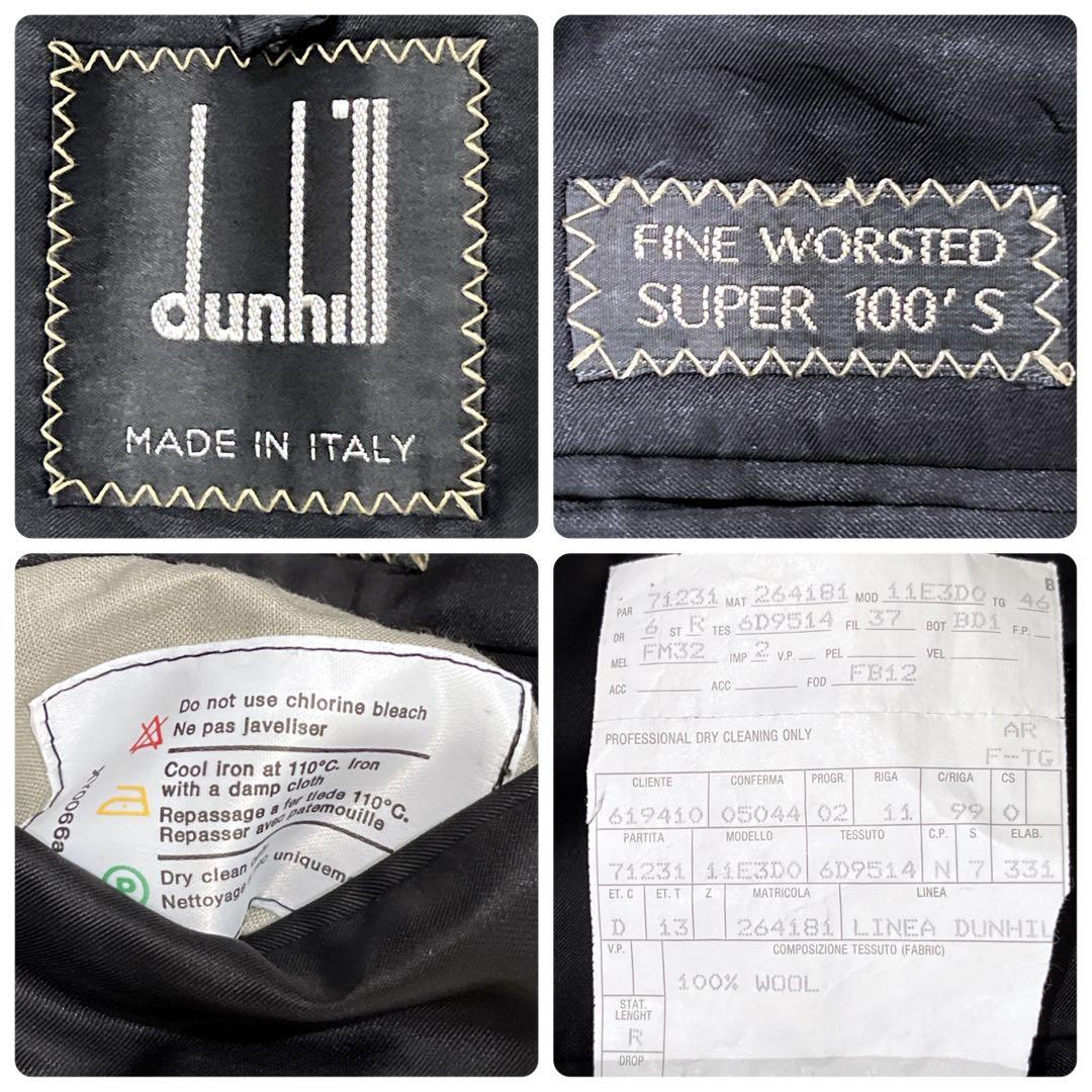 【新品】Dunhill Super100’s 紺 ダブルブレザー 金ボタン 46