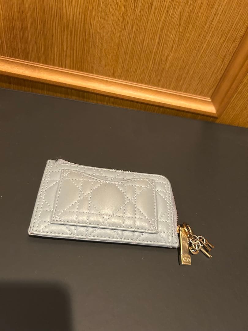 ライトブルー キルティング ケース ディオール　Dior レディ