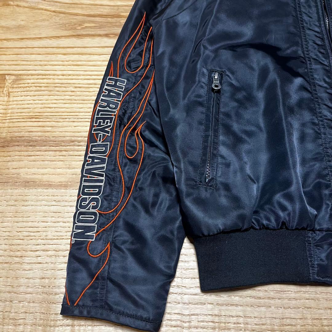 Harley-Davidson ナイロンジャケットファイヤーモチーフ MA-1