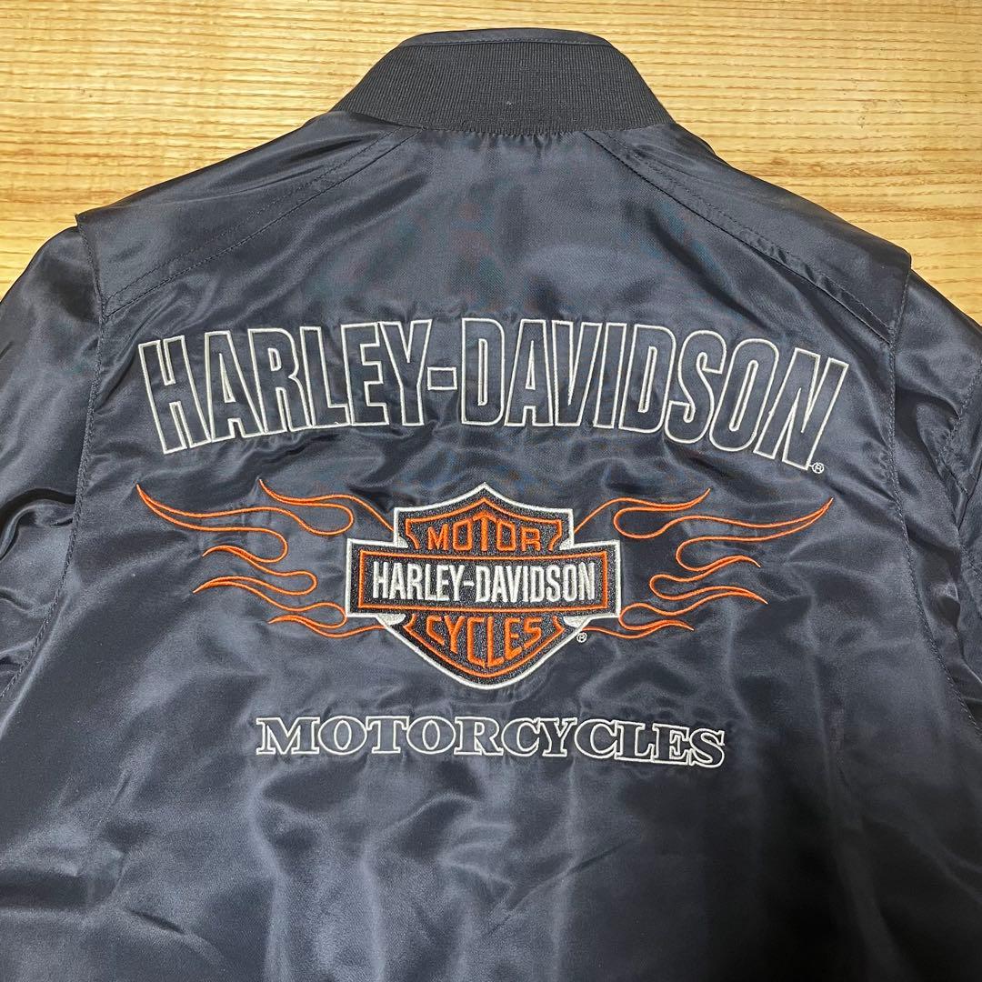 Harley-Davidson ナイロンジャケットファイヤーモチーフ MA-1
