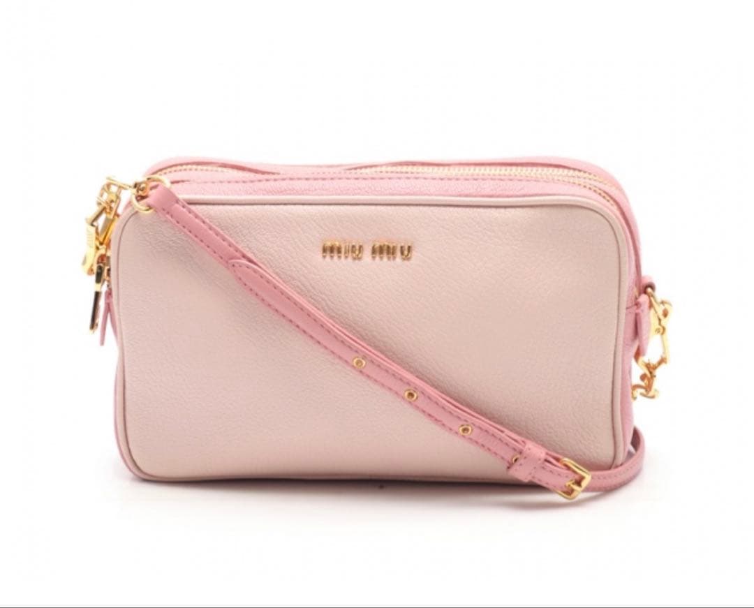 ミュウミュウ miumiu ショルダーバッグ ポシェット マドラス ピンク