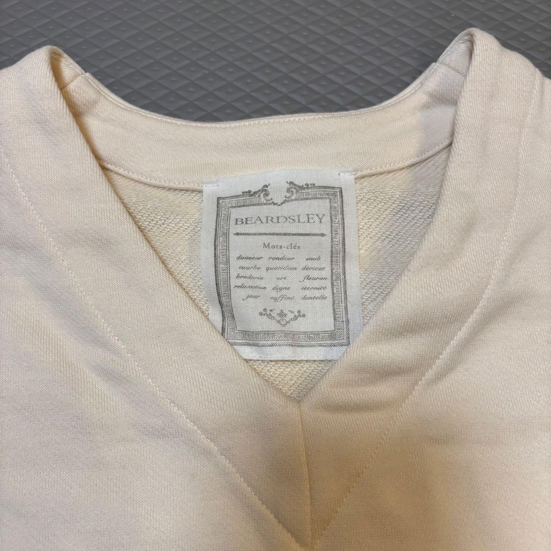 【タグ付き】BEARDSLEY カギ針袖裏毛プルオーバー