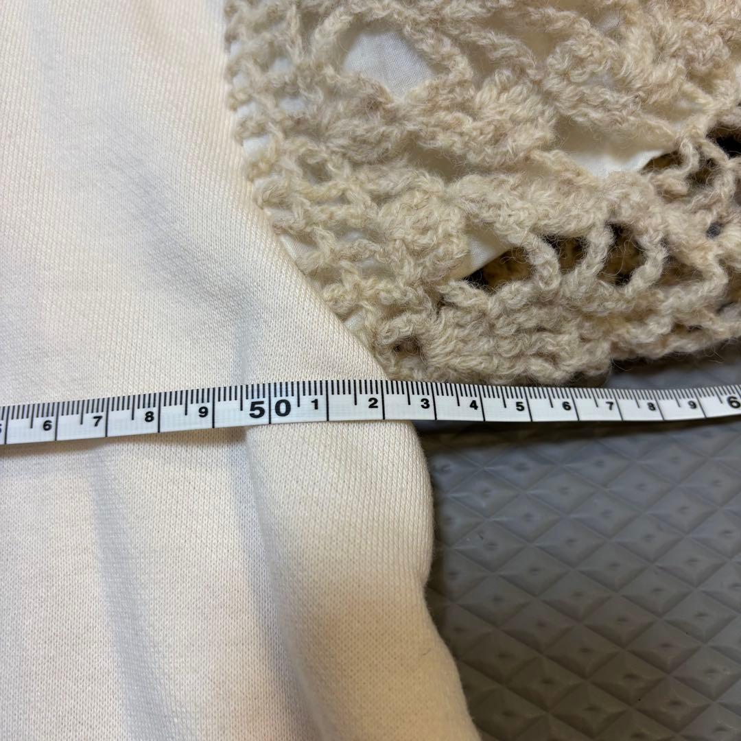 【タグ付き】BEARDSLEY カギ針袖裏毛プルオーバー