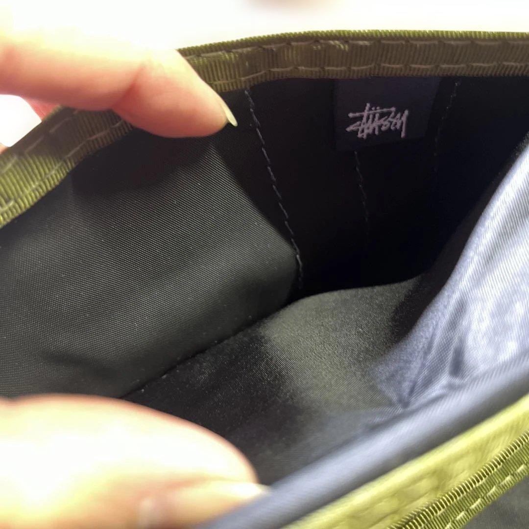 本日限定価格　STUSSY ステューシー 三つ折り　長財布　ブラック×カーキ