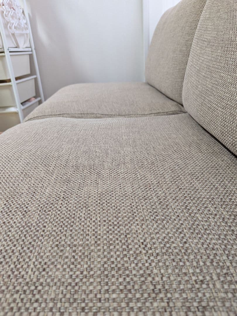 【デニデニ様】無印良品　ゆったり座れるアームレスソファ　２シーター　ベージュ