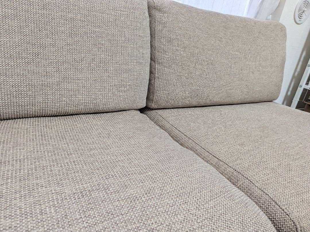 【デニデニ様】無印良品　ゆったり座れるアームレスソファ　２シーター　ベージュ