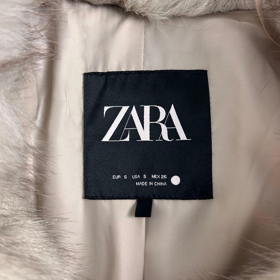 ZARA ZW COLLECTIONフェイクファージャケット　モールグレー　S