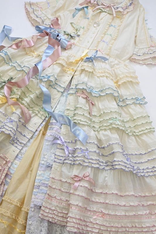 ピンクハウス 阪神限定 ワンピース アイボリー リボン付き PINK HOUSE