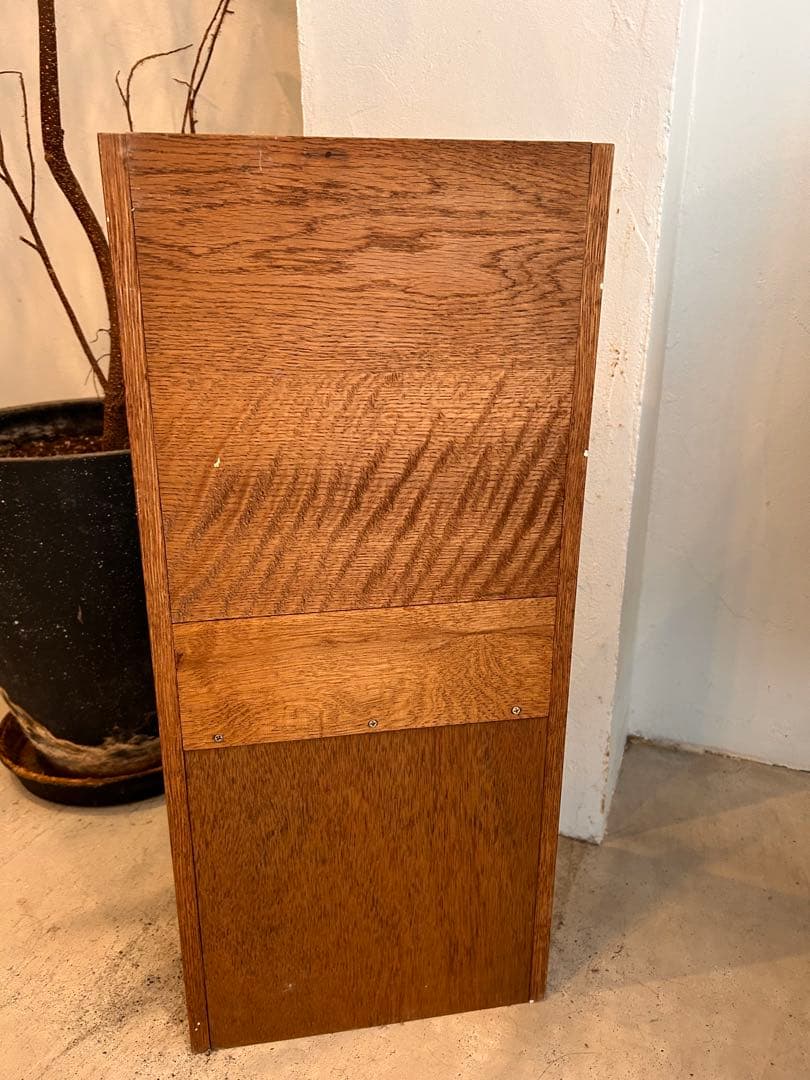 最終値引きオーク材木製マガジンラック 3段ブックシェルフ