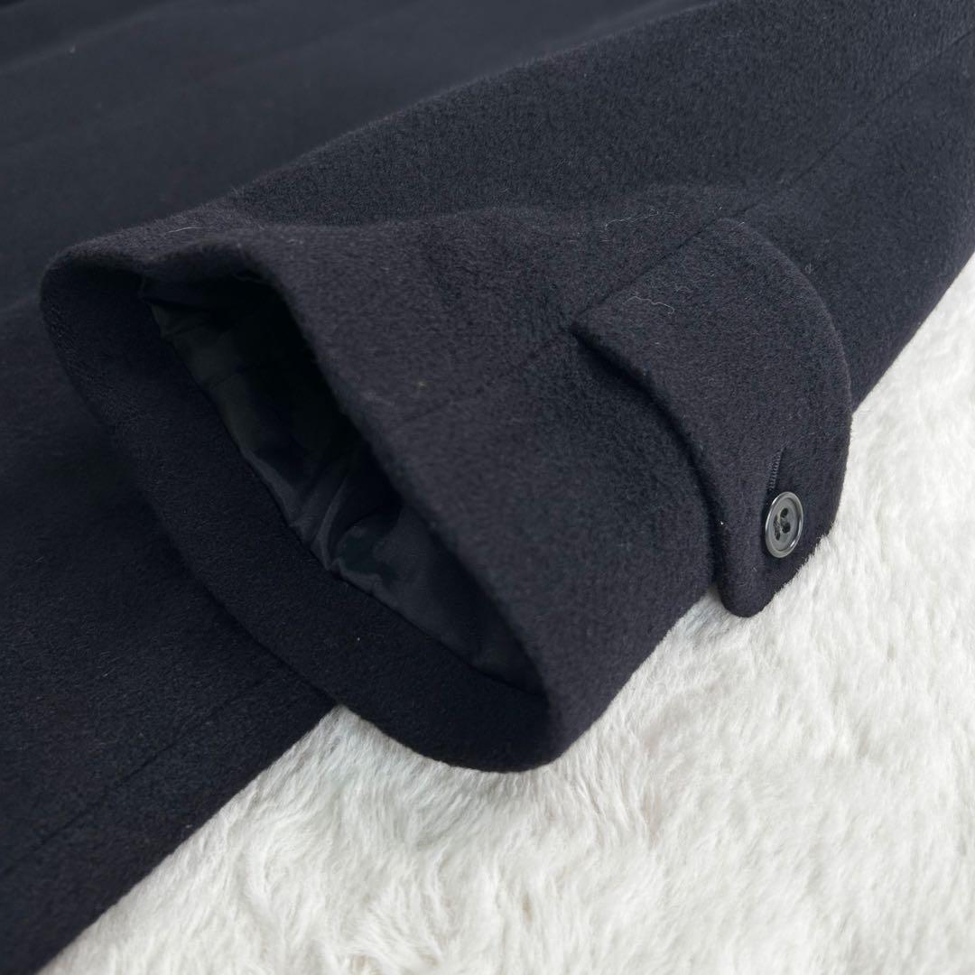 高級✨カシミヤ100%　Lanificio生地　比翼　ステンカラーコート　XL