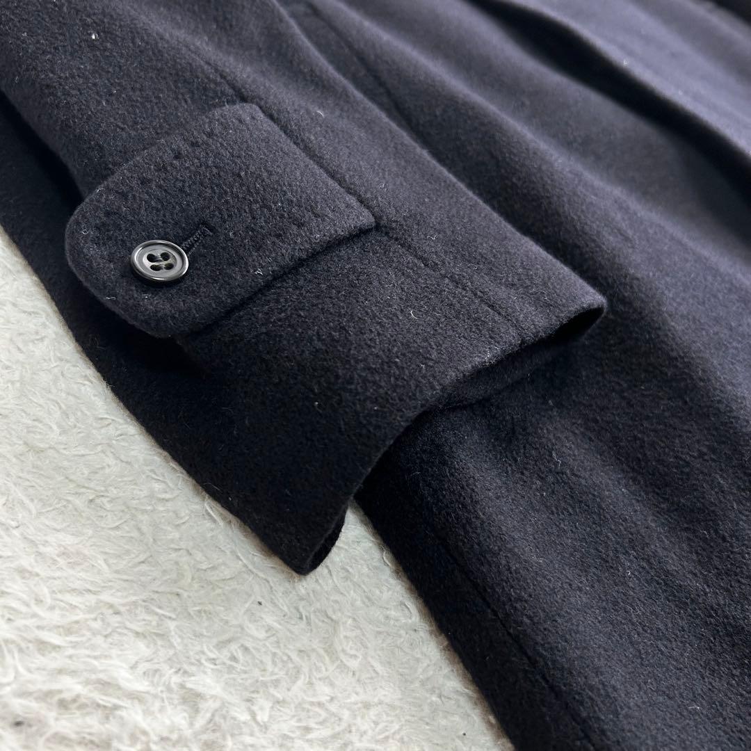 高級✨カシミヤ100%　Lanificio生地　比翼　ステンカラーコート　XL