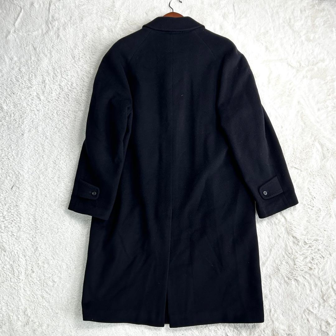 高級✨カシミヤ100%　Lanificio生地　比翼　ステンカラーコート　XL