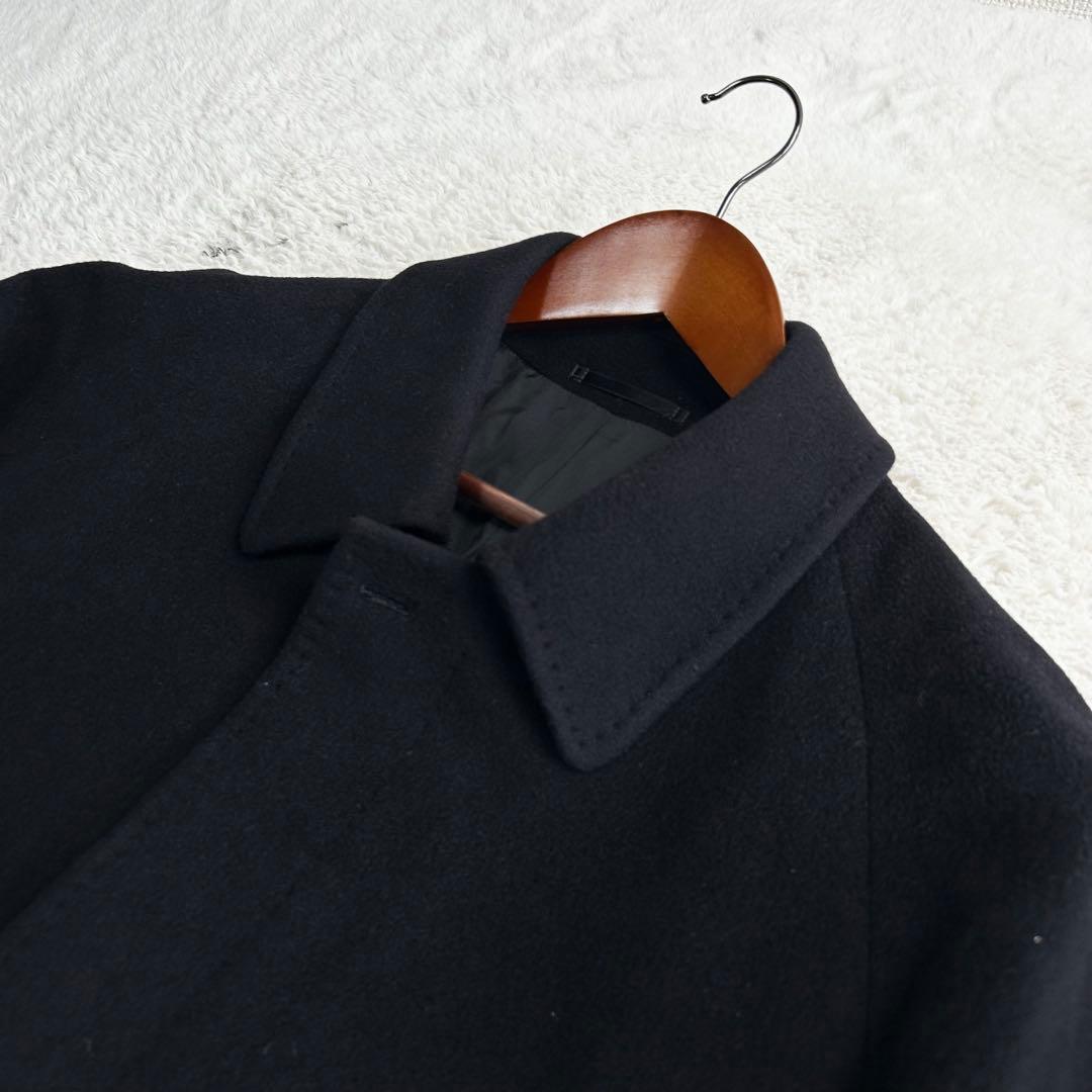 高級✨カシミヤ100%　Lanificio生地　比翼　ステンカラーコート　XL