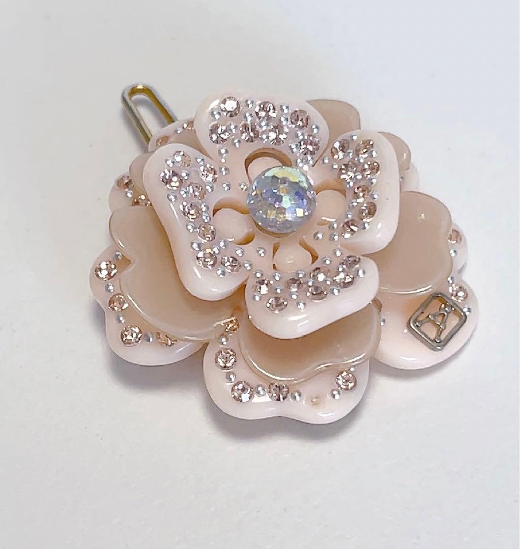 アレクサンドルドゥパリ　ヘアピン　花　ピンク　スワロフスキー　キラキラ　可愛い