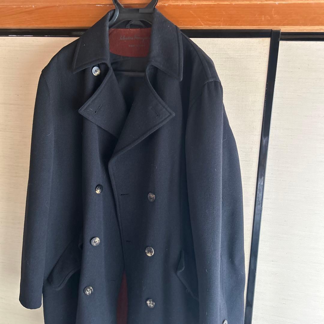 パピSalvatoreFerragamo ピーコート 黒. Mens M
