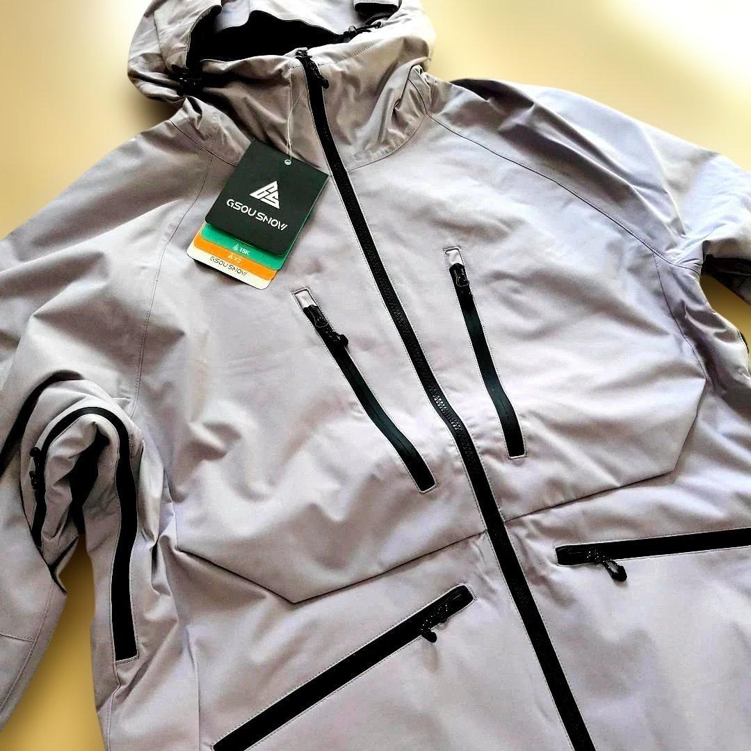 スノーボードウェア上下セット S寸　レディース　パープルグレー　スノボスキー