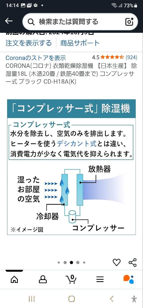 新品未使用 CORONA 衣料乾燥除湿機