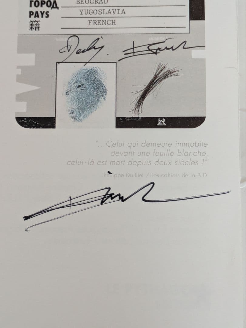 エンキ・ビラル 直筆サイン本「CATALOGUE UN/SUR/UN」