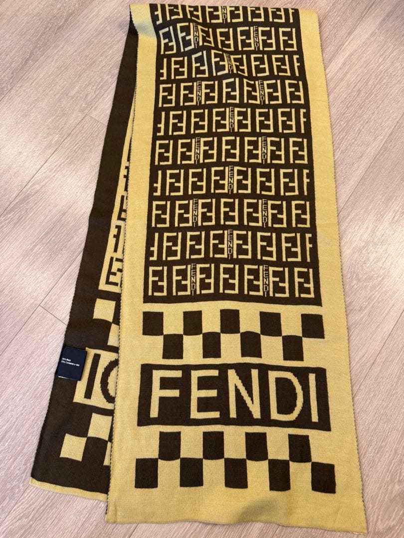 FENDI チェック柄 マフラー ストール