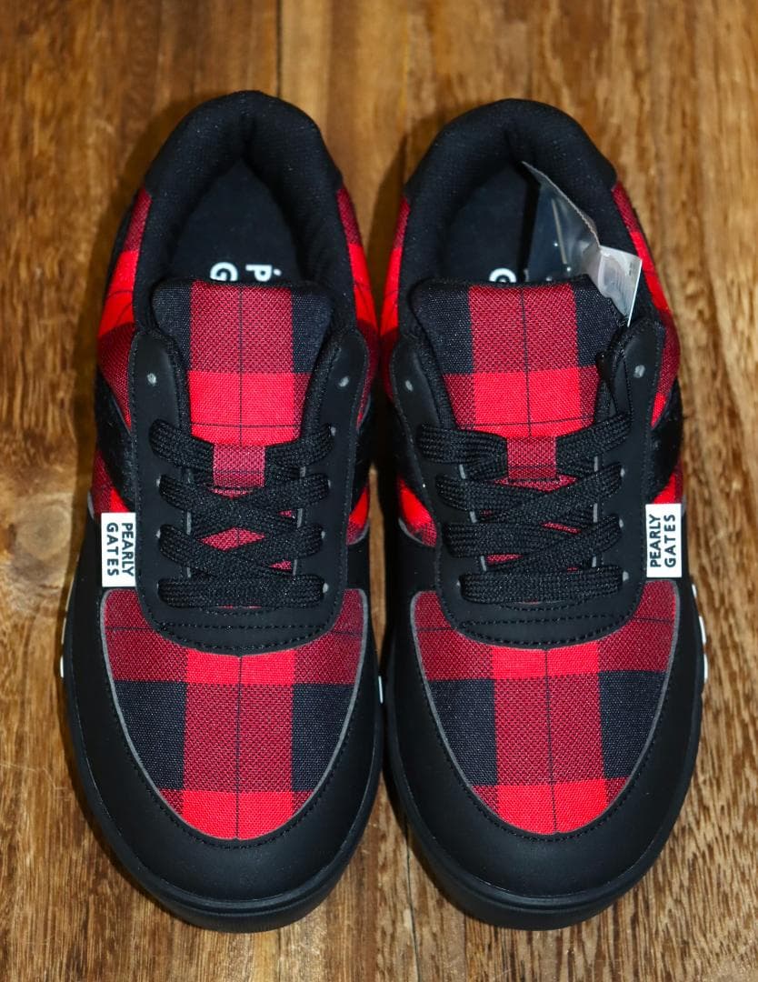 新品　パーリーゲイツ バッファローチェック ゴルフシューズ 24cm　併