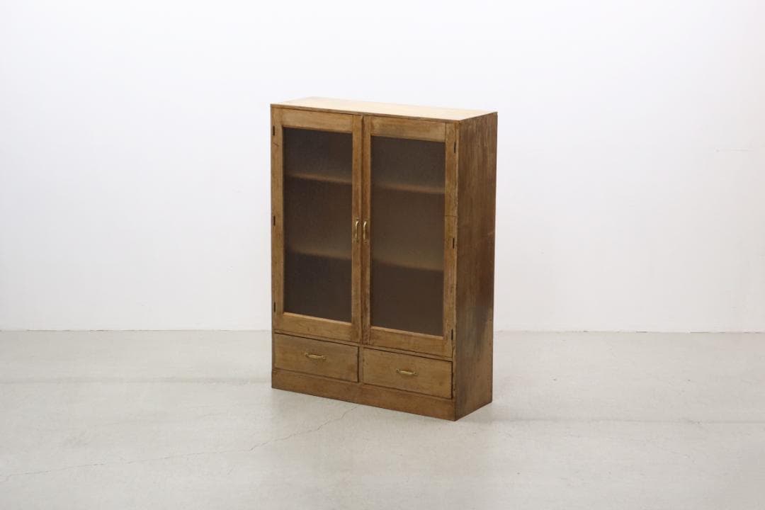 ※専用レトロ 無垢材 本箱 食器棚 書庫 戸棚 収納 キャビネット 水屋箪笥