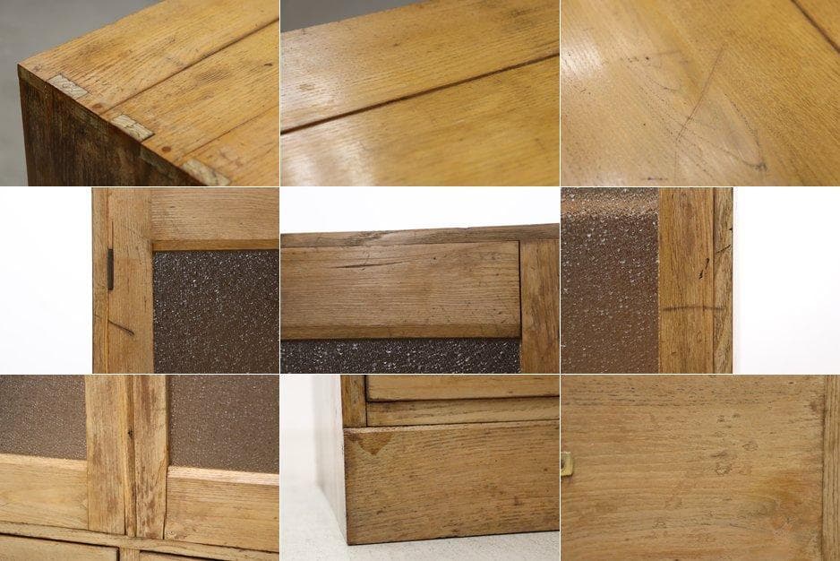 ※専用レトロ 無垢材 本箱 食器棚 書庫 戸棚 収納 キャビネット 水屋箪笥