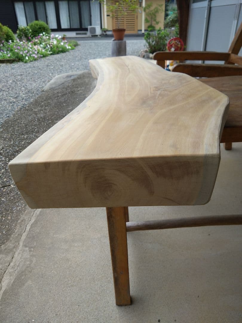 榧（かや）の耳付きテーブル　ジミヘン❕厚さ約75㎜