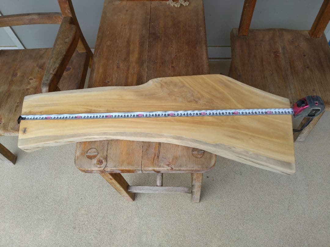 榧（かや）の耳付きテーブル　ジミヘン❕厚さ約75㎜