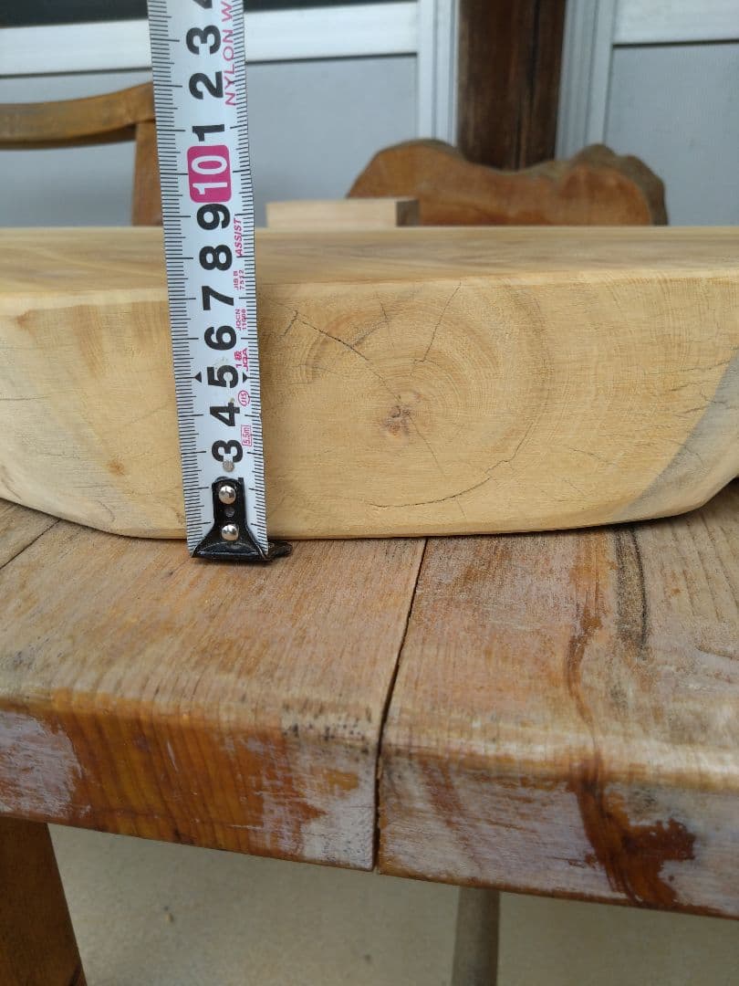 榧（かや）の耳付きテーブル　ジミヘン❕厚さ約75㎜
