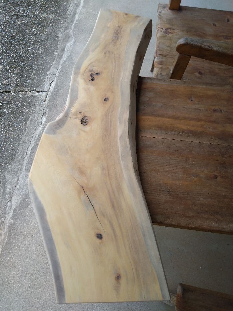 榧（かや）の耳付きテーブル　ジミヘン❕厚さ約75㎜