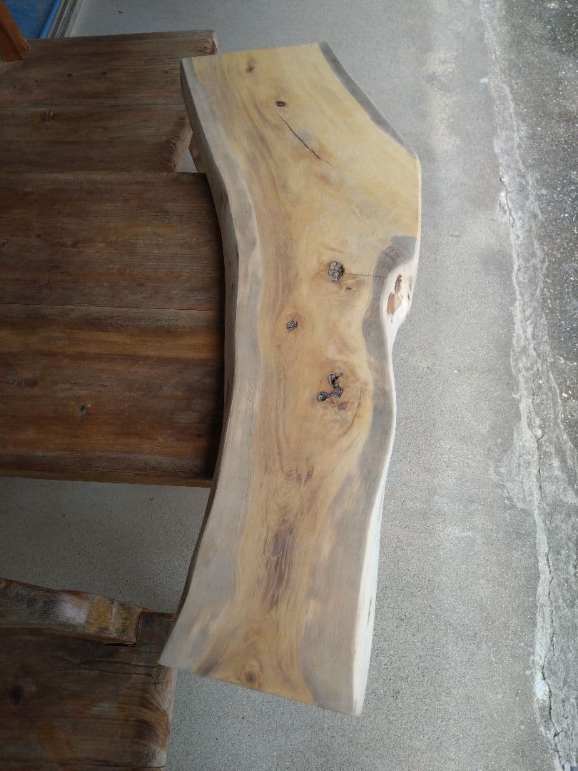 榧（かや）の耳付きテーブル　ジミヘン❕厚さ約75㎜