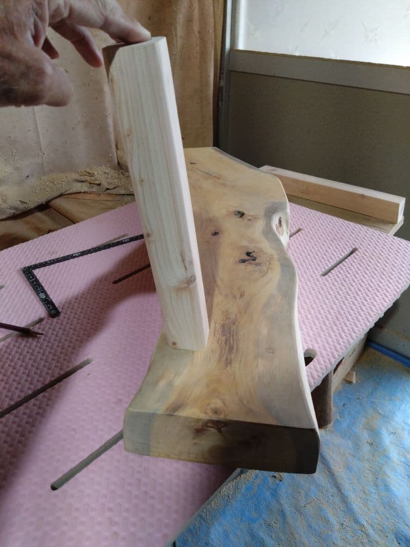 榧（かや）の耳付きテーブル　ジミヘン❕厚さ約75㎜