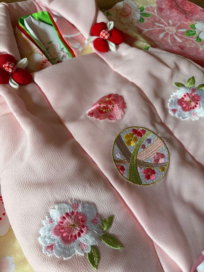 【未使用品】七五三 子供用 花柄 ピンク系 セット　３歳